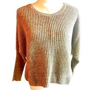 MOTH Anthropologie Fisherman Oversize Knit Sweater XS Cabincore Ski Cozy Winter
